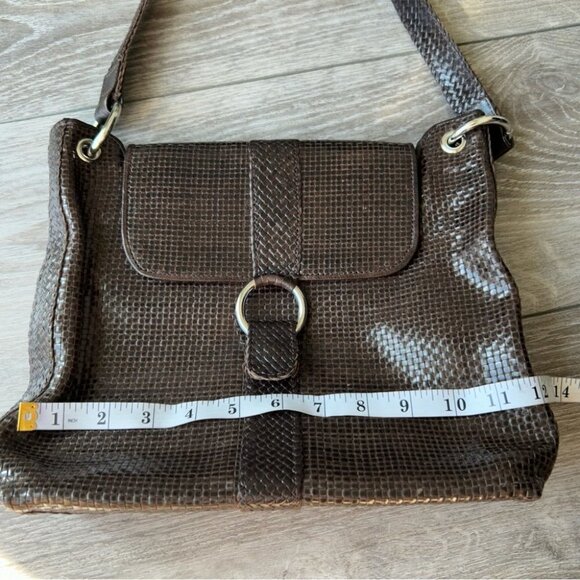 Calonge Brown Braided Leather Tote  Bag - Picture 12 of 16